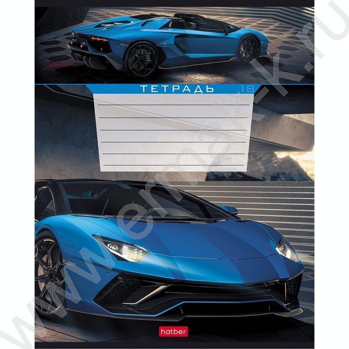 Тетрадь  18л клетка "Я люблю гонки" 5видов | Фото 1