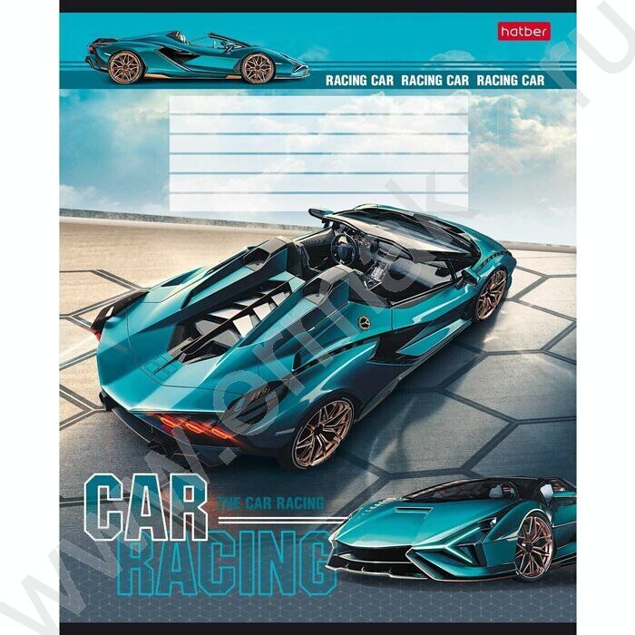 Тетрадь  18л клетка "Я люблю гонки" 5видов | Фото 2