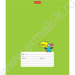 Тетрадь  18л клетка "Забавные зверушки" /тиснение/ 5видов | Фото 5