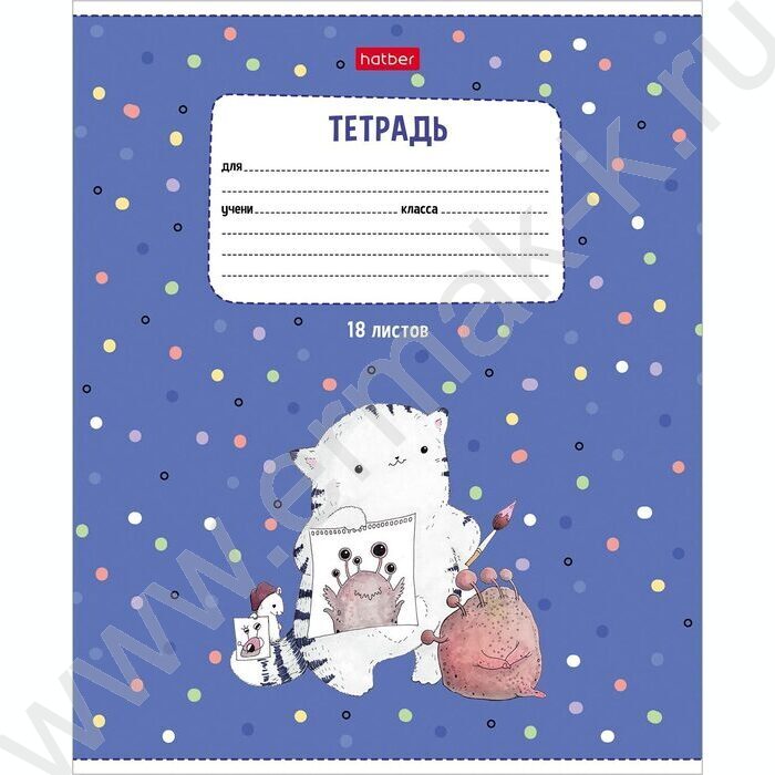 Тетрадь  18л линейка "Приключения кота Пирожка" 5видов | Фото 2