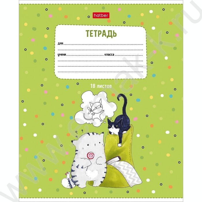 Тетрадь  18л линейка "Приключения кота Пирожка" 5видов | Фото 4