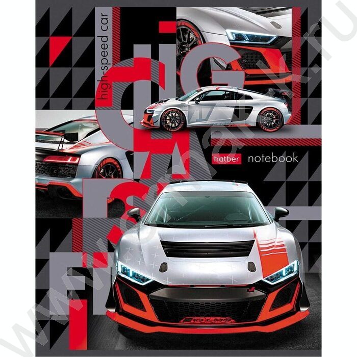 Тетрадь  40л клетка "В мире авто" ассорти | Фото 1