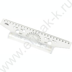 Рейсшина пл 22см прозр. с роликом | Фото 3