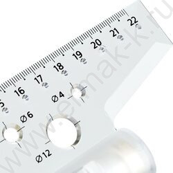 Рейсшина пл 22см прозр. с роликом | Фото 4