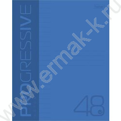 Тетрадь  48л линейка пл.обл. "PROGRESSIVE Синяя" | Фото 1