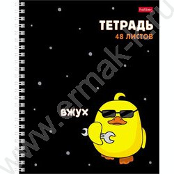 Тетрадь  48л клетка/спираль "Мы-утята!" /лак/ 4вида | Фото 1