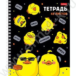 Тетрадь  48л клетка/спираль "Мы-утята!" /лак/ 4вида | Фото 4