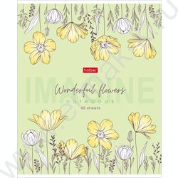 Тетрадь  48л клетка "Wonderful Flowers" /тиснение/ 5видов | Фото 2