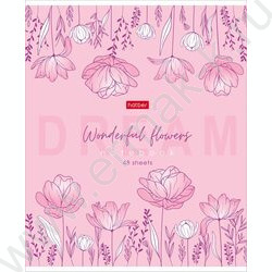 Тетрадь  48л клетка "Wonderful Flowers" /тиснение/ 5видов | Фото 3