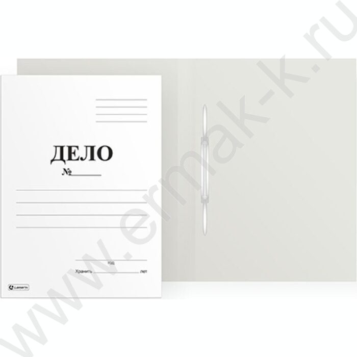 Скоросшиватель Дело картон белый 0,4мм 280г/м² мелованный пробитый | Фото 1