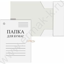 Папка д/бумаг на завязках белая A4 280г/м² | Фото 1