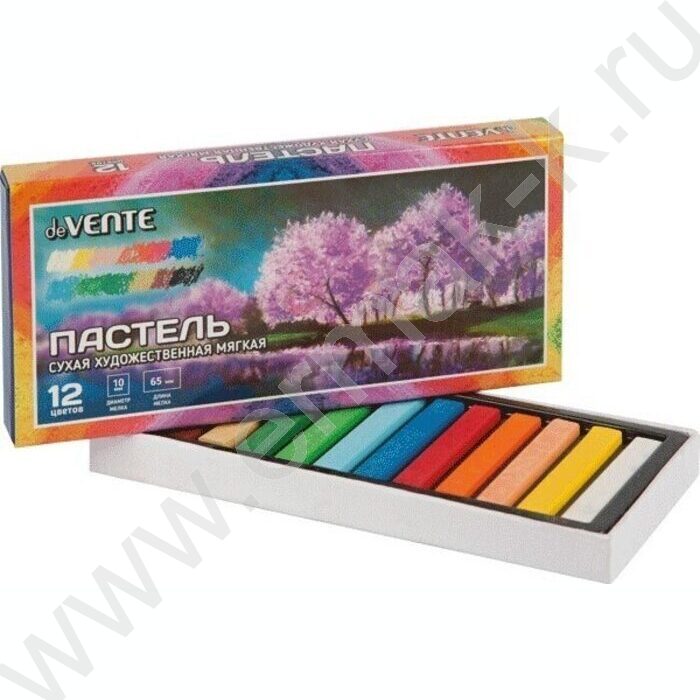 Пастель художественная 12цв  /мягкая /квадратное сечение 65*10мм /картон.кор. | Фото 1