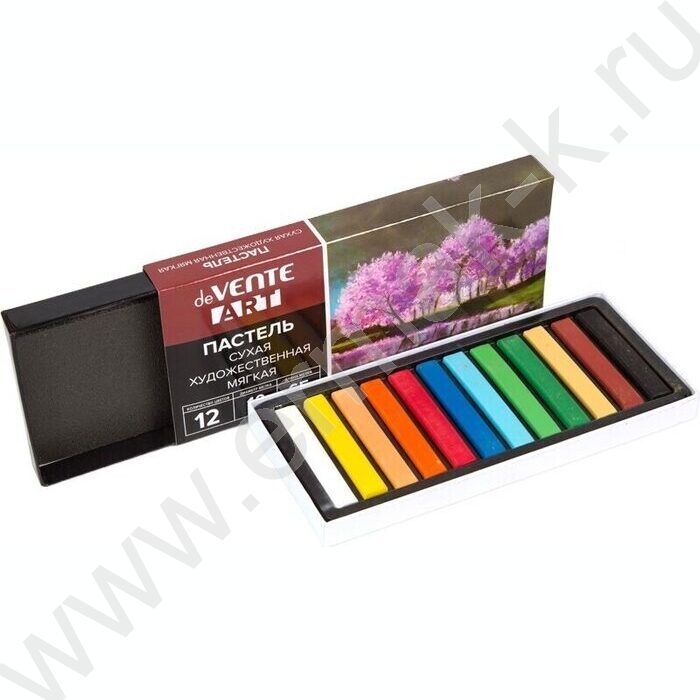 Пастель художественная 12цв  /мягкая /квадратное сечение 65*10мм /картон.кор. | Фото 2