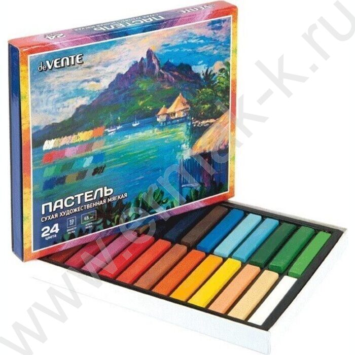 Пастель художественная 24цв  /мягкая /квадратное сечение 65*10мм /картон.кор. | Фото 2
