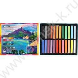 Пастель художественная 24цв  /мягкая /квадратное сечение 65*10мм /картон.кор. | Фото 3