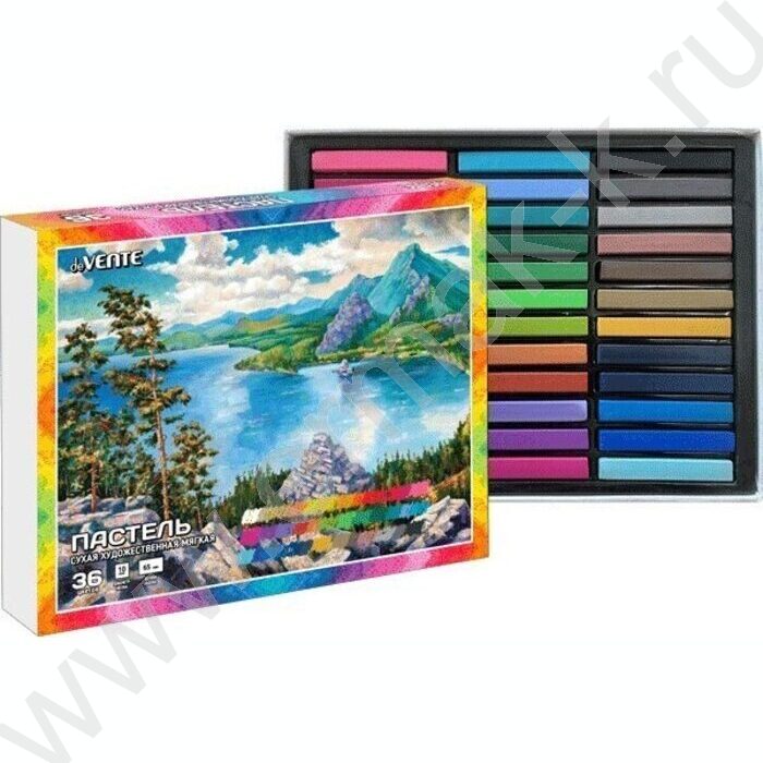 Пастель художественная 36цв  /мягкая /квадратное сечение 65*10мм /картон.кор. | Фото 1