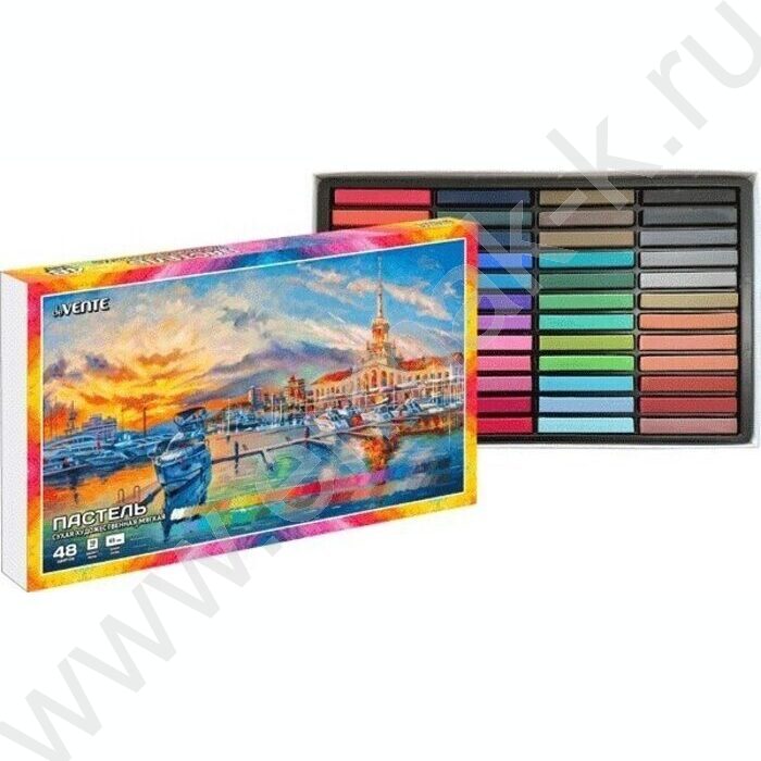 Пастель художественная 48цв  /мягкая /квадратное сечение 65*10мм /картон.кор. | Фото 1