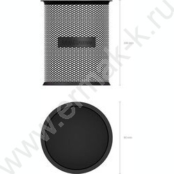 Стакан д/пишущих принадлежностей сетчатый (металл) круг, черный | Фото 2