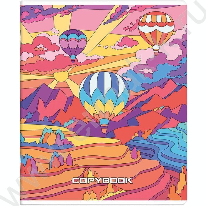 Тетрадь  48л клетка "Мир в ярких красках" /лам."софт-тач" вельвет/ ассорти | Фото 2