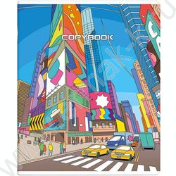 Тетрадь  48л клетка "Мир в ярких красках" /лам."софт-тач" вельвет/ ассорти | Фото 3