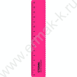 Линейка пл 15см с волнистым краем /непрозрачная, неоновые цвета, ассорти | Фото 3