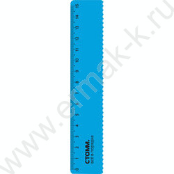 Линейка пл 15см с волнистым краем /непрозрачная, неоновые цвета, ассорти | Фото 5