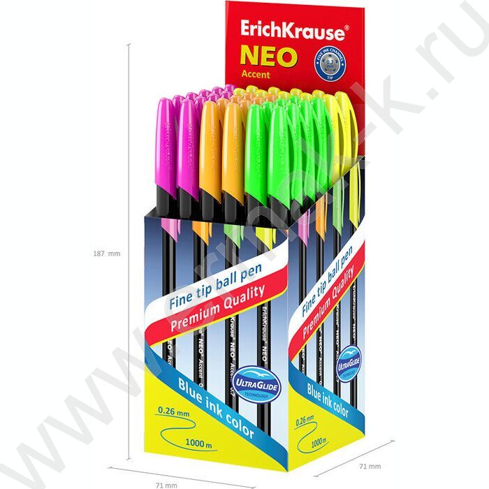 Ручка шар Neo® Stick Accent 0,7мм, синяя /ассорти | Фото 4