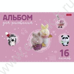 Альбом д/рисования 16л "Вязунчики" /тиснение/ ассорти | Фото 1