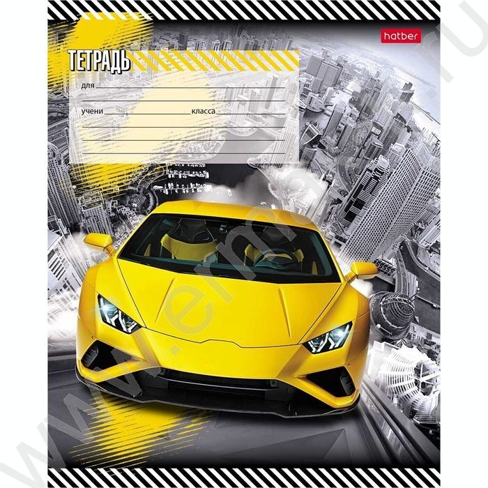 Тетрадь  12л линейка косая с доп.горизонтальной "Автопанорама- Выпуск №2" 5видов | Фото 1