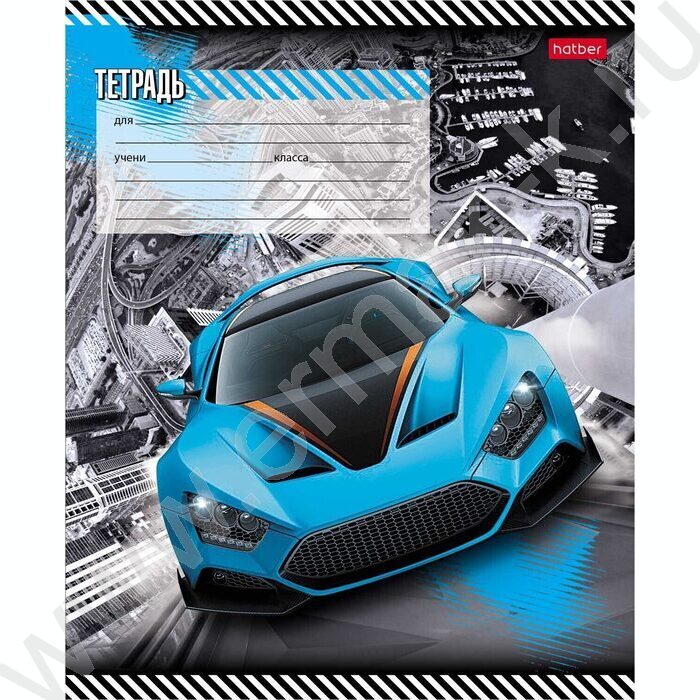 Тетрадь  12л линейка косая с доп.горизонтальной "Автопанорама- Выпуск №2" 5видов | Фото 2