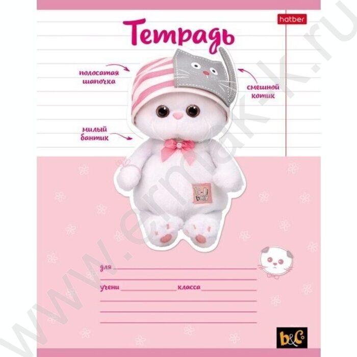 Тетрадь  12л линейка "Кошечка Лили" 5видов | Фото 3