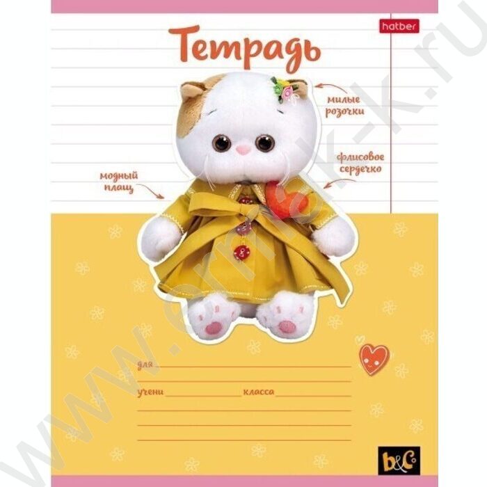 Тетрадь  12л линейка "Кошечка Лили" 5видов | Фото 5