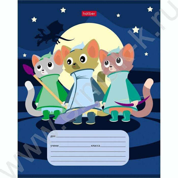 Тетрадь  12л клетка "КотоСказки" 5видов | Фото 4