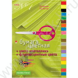 Бумага цв. Метал+флюор   А4 20л/10цв | Фото 1