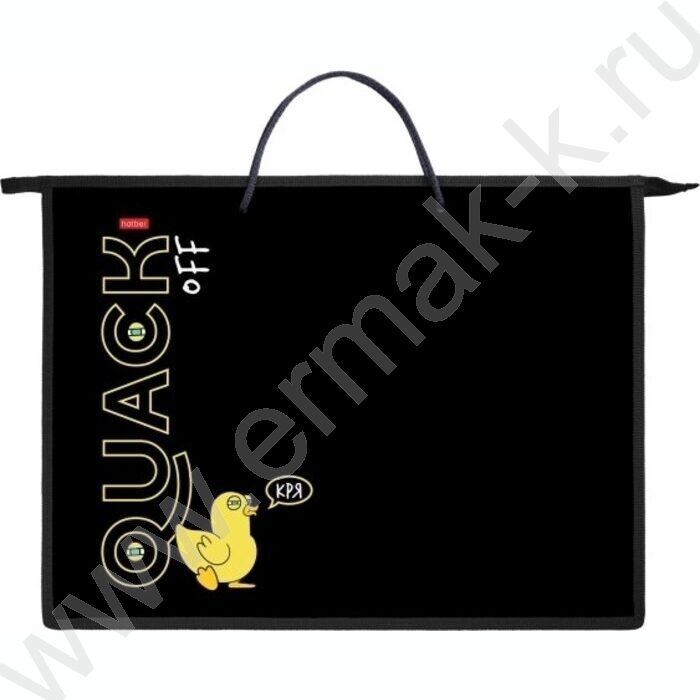 Папка д/тетрадей А3 пластик на молнии 1 отд.с ручками "Quack Off" | Фото 1
