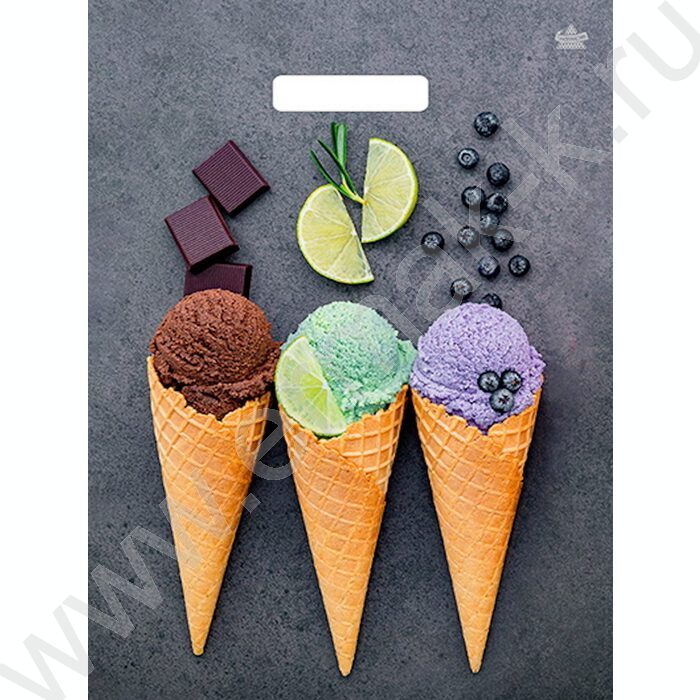 Пакет вырубной 40*31см Мороженое | Фото 2