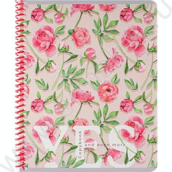 Тетрадь  48л клетка/спираль "Цветочный орнамент-8" /софт-тач/ ассорти | Фото 4