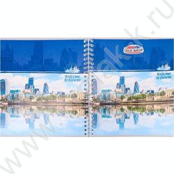 Тетрадь  80л клетка/спираль/двойная "Город на берегу-3" ассорти | Фото 4