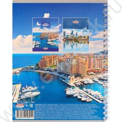 Тетрадь  80л клетка/спираль/двойная "Город на берегу-3" ассорти | Фото 5