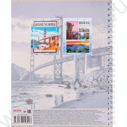 Тетрадь  80л клетка/спираль/двойная "Красоты мира" ассорти | Фото 4