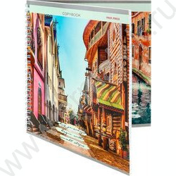 Тетрадь  80л клетка/спираль/двойная "Мегаполисы у воды" ассорти | Фото 2