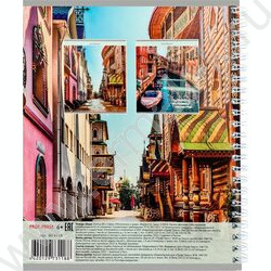 Тетрадь  80л клетка/спираль/двойная "Мегаполисы у воды" ассорти | Фото 6