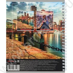 Тетрадь  80л клетка/спираль/двойная "Мегаполисы у воды" ассорти | Фото 7