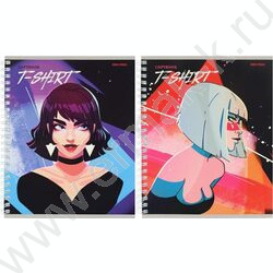 Тетрадь  96л клетка/спираль "Прекрасные девушки" ассорти | Фото 1