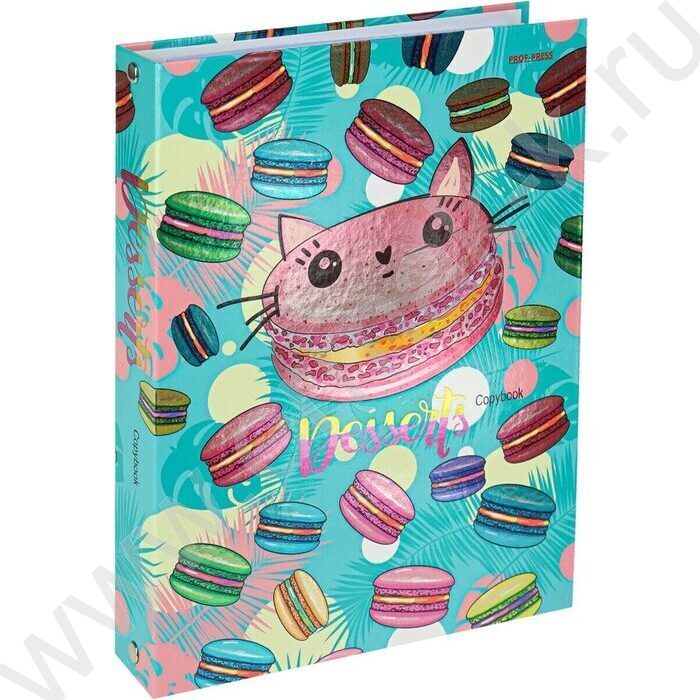 Тетрадь 120л клетка/кольца "Яркие макаруны" /твин-лак/хол.фольга/ | Фото 1