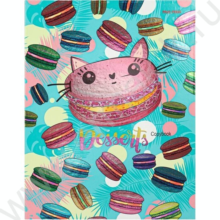 Тетрадь 120л клетка/кольца "Яркие макаруны" /твин-лак/хол.фольга/ | Фото 2