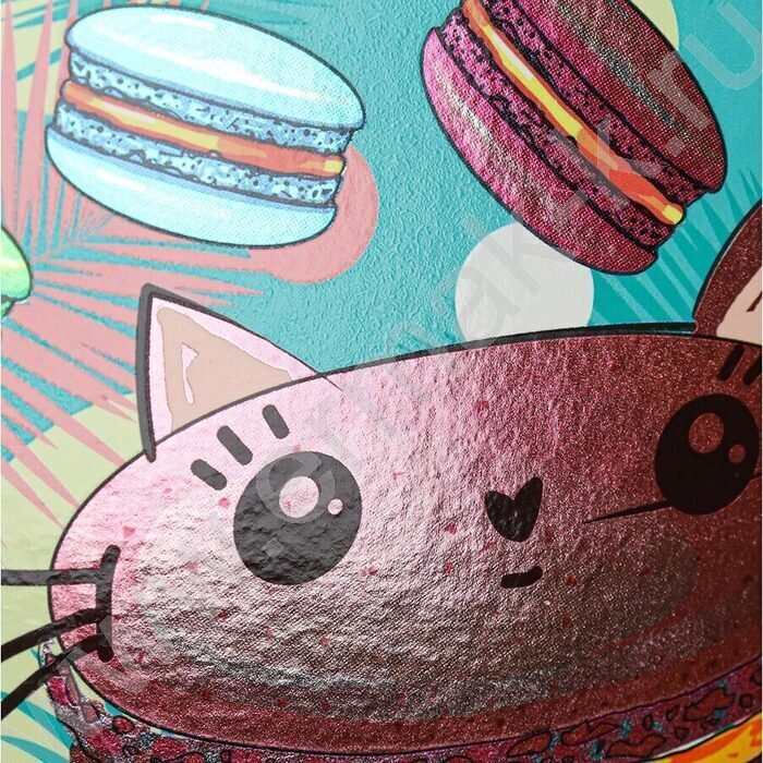 Тетрадь 120л клетка/кольца "Яркие макаруны" /твин-лак/хол.фольга/ | Фото 6