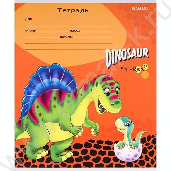 Тетрадь  12л клетка "Дружелюбные динозаврики микс" 5видов | Фото 3