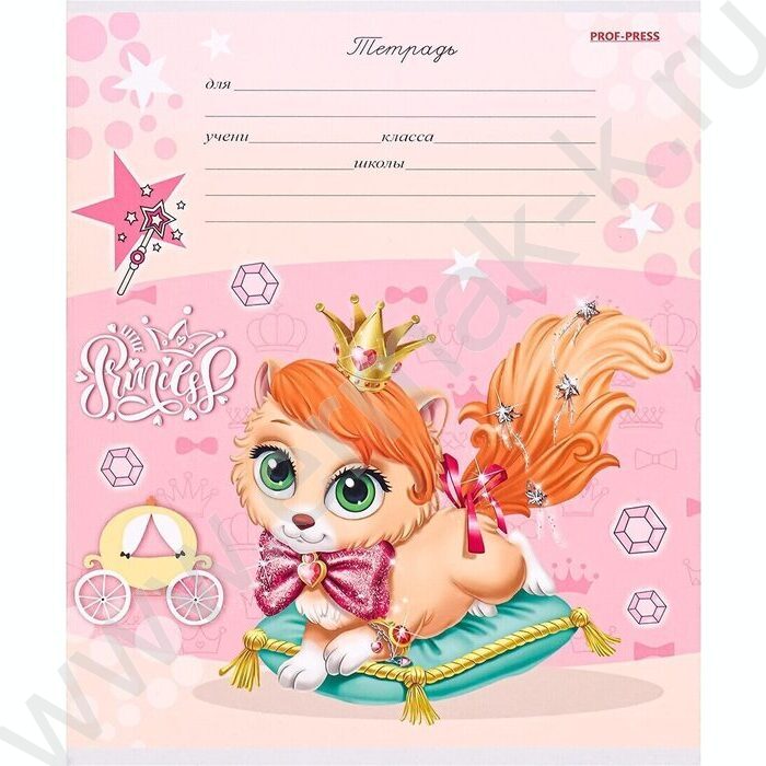 Тетрадь  12л клетка "Принцессы-кошки микс" 5видов | Фото 7