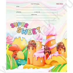 Тетрадь  12л клетка "Сладкая страна микс" 5видов | Фото 3